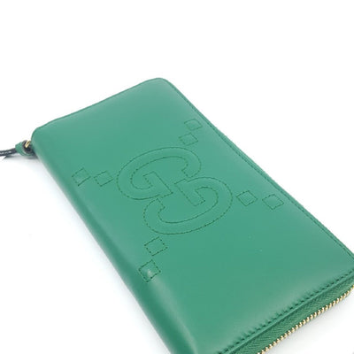 Gucci Emerald Green Embossed GG Dadini/Lion Leather Wallet 453393