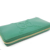 Gucci Emerald Green Embossed GG Dadini/Lion Leather Wallet 453393