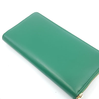 Gucci Emerald Green Embossed GG Dadini/Lion Leather Wallet 453393