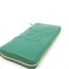 Gucci Emerald Green Embossed GG Dadini/Lion Leather Wallet 453393