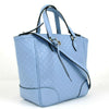 Gucci GG Microguccissima Calf Leather Mineral Blue Tote Cross Body Bag 449241