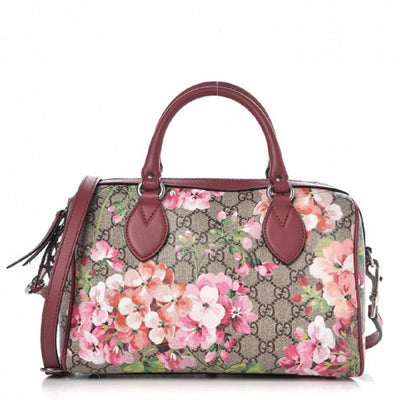 Gucci GG Supreme Monogram Blooms Top Handle Small Dry Rose 409529