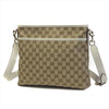 Gucci Handbag Original GG Canvas Beige Ebony White Leather Trim Messenger 388924