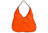 Gucci Jackie Grand Prix Soft Pebbled Vibrant Orange Leather Hobo Bag 362968