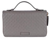 Gucci Large Gray Microguccissima GG Logo Double Zipper Travel Case 544250