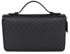 Gucci Large Men's Brown Microguccissima GG Logo Double Zipper Travel Case 449246