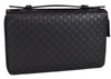 Gucci Large Men's Brown Microguccissima GG Logo Double Zipper Travel Case 449246