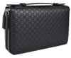 Gucci Large Men's Brown Microguccissima GG Logo Double Zipper Travel Case 449246