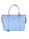 Gucci Leather Micro GG Sky Blue Convertible Purse Handbag 449656