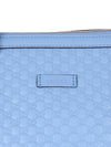 Gucci Leather Micro GG Sky Blue Convertible Purse Handbag 449656