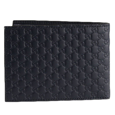 Gucci Men's Black Microguccissima GG Logo Leather Bifold Wallet 292534