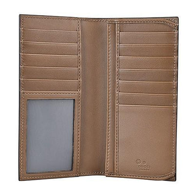 Gucci Men's Acero Brown Microguccissima Tall Vertical Leather Bifold 449245