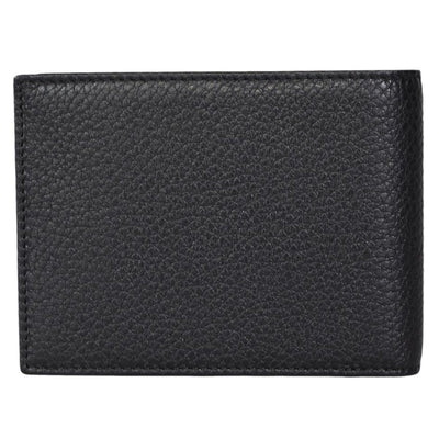 Gucci Men's Black Pebbled Leather Trifold Wallet Gucci Embossed 333042