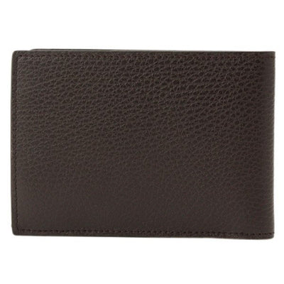 Gucci Men's Brown Dollar Calf Leather Bifold Coin Pocket Embossed Gucci Logo Wallet Gucci Logo 292534