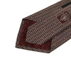 Gucci Men's Clasic Horsebit Pattern Burgundy Necktie Woven Silk Luxury Tie 324856