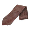 Gucci Men's Clasic Horsebit Pattern Burgundy Necktie Woven Silk Luxury Tie 324856