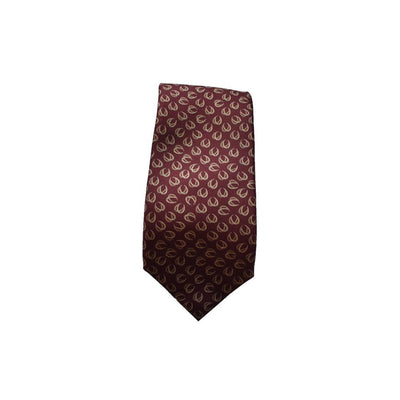 Gucci Men's Classic Burgundy Beige Necktie Woven Silk Luxury Tie 323829