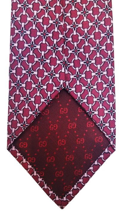 Gucci Men's Classic Burgundy Red Twill Necktie Luxury Tie 408867