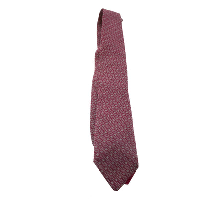 Gucci Men's Classic Red and Gray Necktie Woven Silk Tie