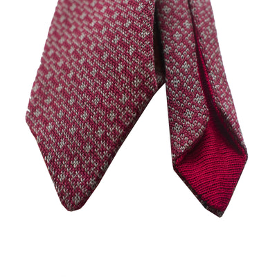 Gucci Men's Classic Red and Gray Necktie Woven Silk Tie