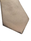 Gucci Men's Classic Tan Beige Necktie Woven Silk Luxury Tie