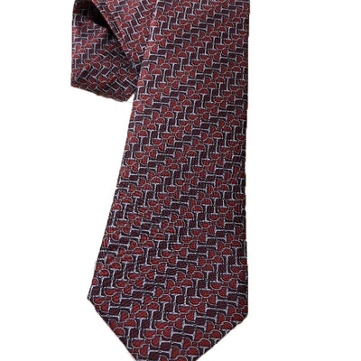 Gucci Men's Classic Tie Red Laquer Horsebit Luxury Necktie 408861