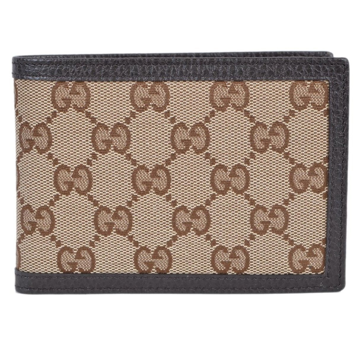 Gucci Men's Original Canvas Beige Brown GG Logo Bifold Wallet 292534