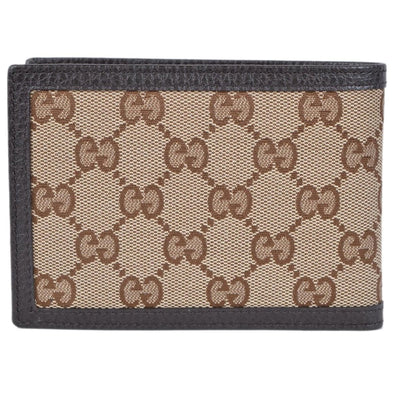 Gucci Men's Original Canvas Beige Brown GG Logo Bifold Wallet 292534