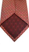 Gucci Men's Geometric Red Orange Necktie Luxury Tie 349407