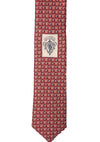 Gucci Men's Geometric Red Orange Necktie Luxury Tie 349407