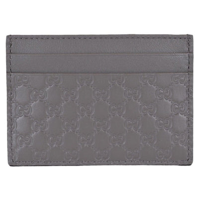 Gucci Men's GG Guccissima Leather Card Holder Wallet Gray 476010