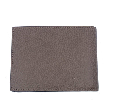 Gucci Men's Light Brown Pebbled Leather Trifold Wallet Gucci Embossed 333042