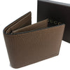 Gucci Men's Light Brown Pebbled Leather Trifold Wallet Gucci Embossed 333042