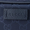 Gucci Men's Medium Nylon Guccissima Zip Around Leather Toiletry Tide Blue Bag 510338