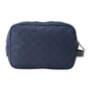 Gucci Men's Medium Nylon Guccissima Zip Around Leather Toiletry Tide Blue Bag 510338