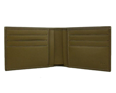 Gucci Men's Moon Leather Bifold Billfold Wallet Classic Olive Green 260987