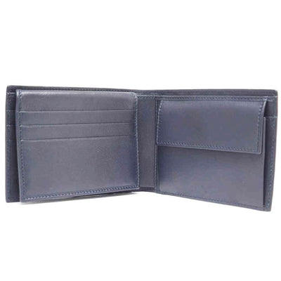 Gucci Men's Navy Blue Microguccissima Leather Bifold with Coin Pocket 367287