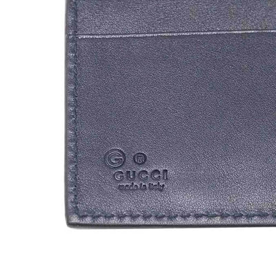 Gucci Men's Navy Blue Microguccissima Leather Bifold with Coin Pocket 367287