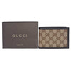 Gucci Men's Original GG Logo Canvas Web Brown Leather Bi-fold Wallet 278596