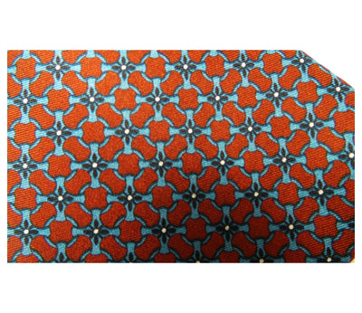 Gucci Men's Red and Blue Twill Patterned Necktie 408867