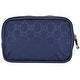 Gucci Men's Small Navy Tide Blue Pouch GG Logo Print Zip Around Guccissima Nylon Bag 510341