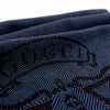 Gucci Men's Wool Hysteria Crest Logo Scarf Muffler Navy 344993