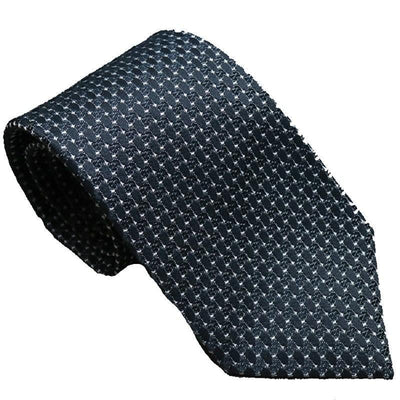 Gucci Mens 100% Silk Twill Black/Ivory Silk Woven Tie Necktie 349391