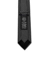 Gucci Mens 100% Silk Twill Black/Ivory Silk Woven Tie Necktie 349391