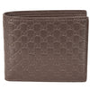 Gucci Mens Acero Brown GG Microguccissima Embossed Leather Bifold Wallet 260987