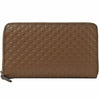 Gucci Mens Acero Brown Microguccissima Soft Leather Zipper Continental Wallet 391465