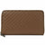 Gucci Mens Acero Brown Microguccissima Soft Leather Zipper Continental Wallet 391465