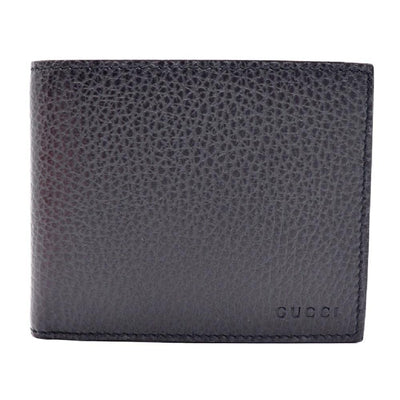 Gucci Mens Black Nero Dollar Calf Pebbled Leather Bifold Wallet 260987 CAO0N