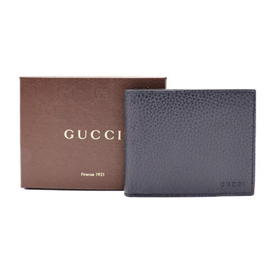 Gucci Mens Black Nero Dollar Calf Pebbled Leather Bifold Wallet 260987 CAO0N