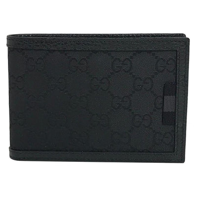 Gucci Mens Black Nylon GG Bifold Wallet 292534